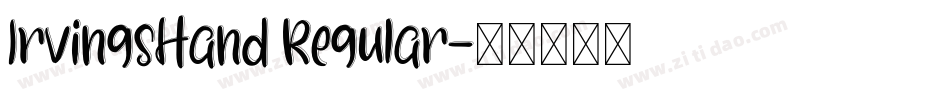 IrvingsHand Regular字体转换